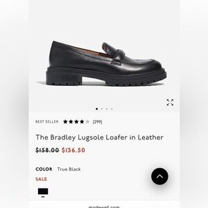 Madewell Bradley Lugsole Black Loafers